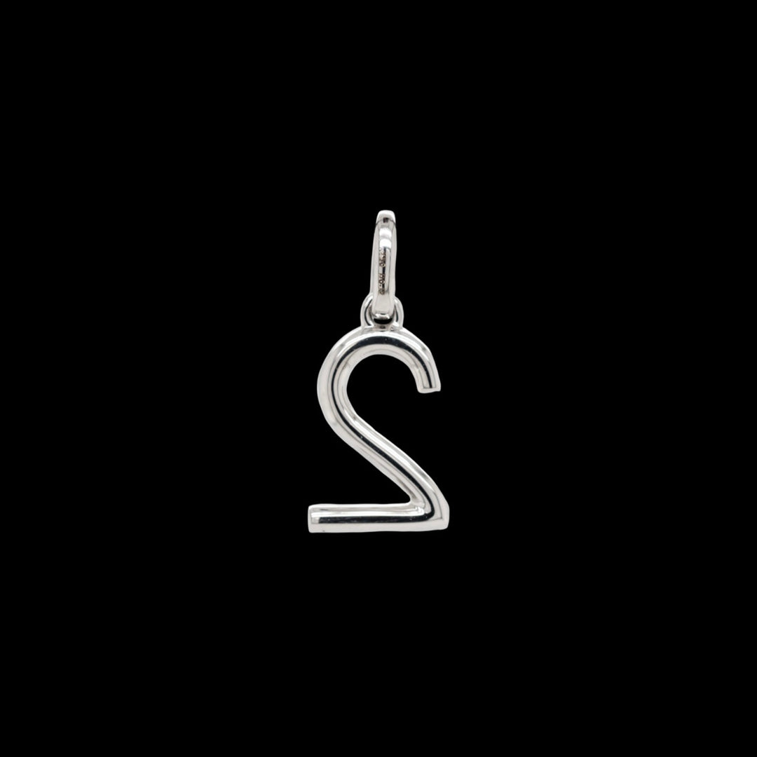 Number Pendant "2" | Weissgold