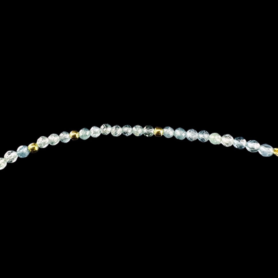AQUAMARIN ARMBAND SILBER VERGOLDET