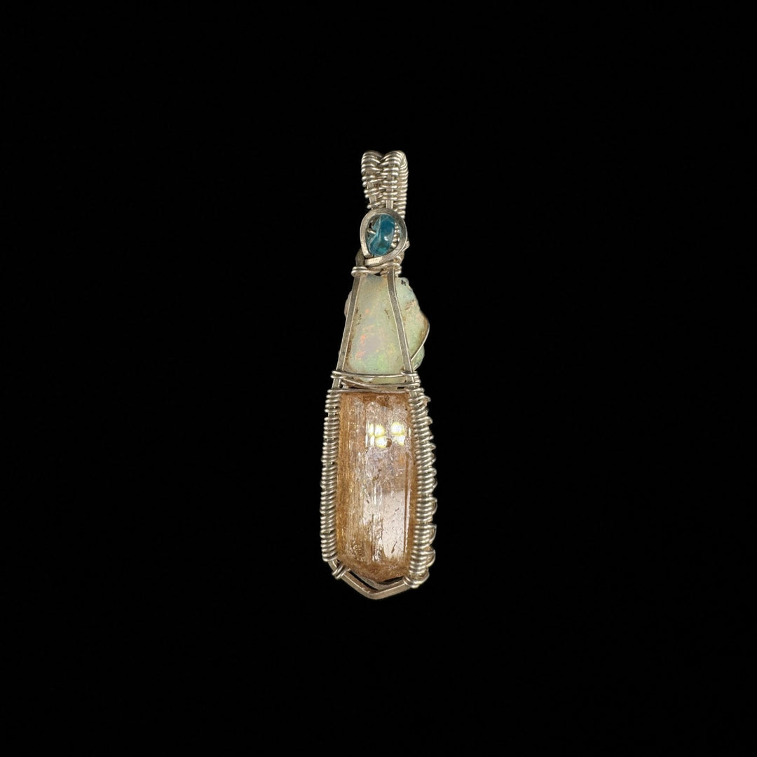 WIRE WRAP EDELSTEIN TRIO ANHÄNGER
