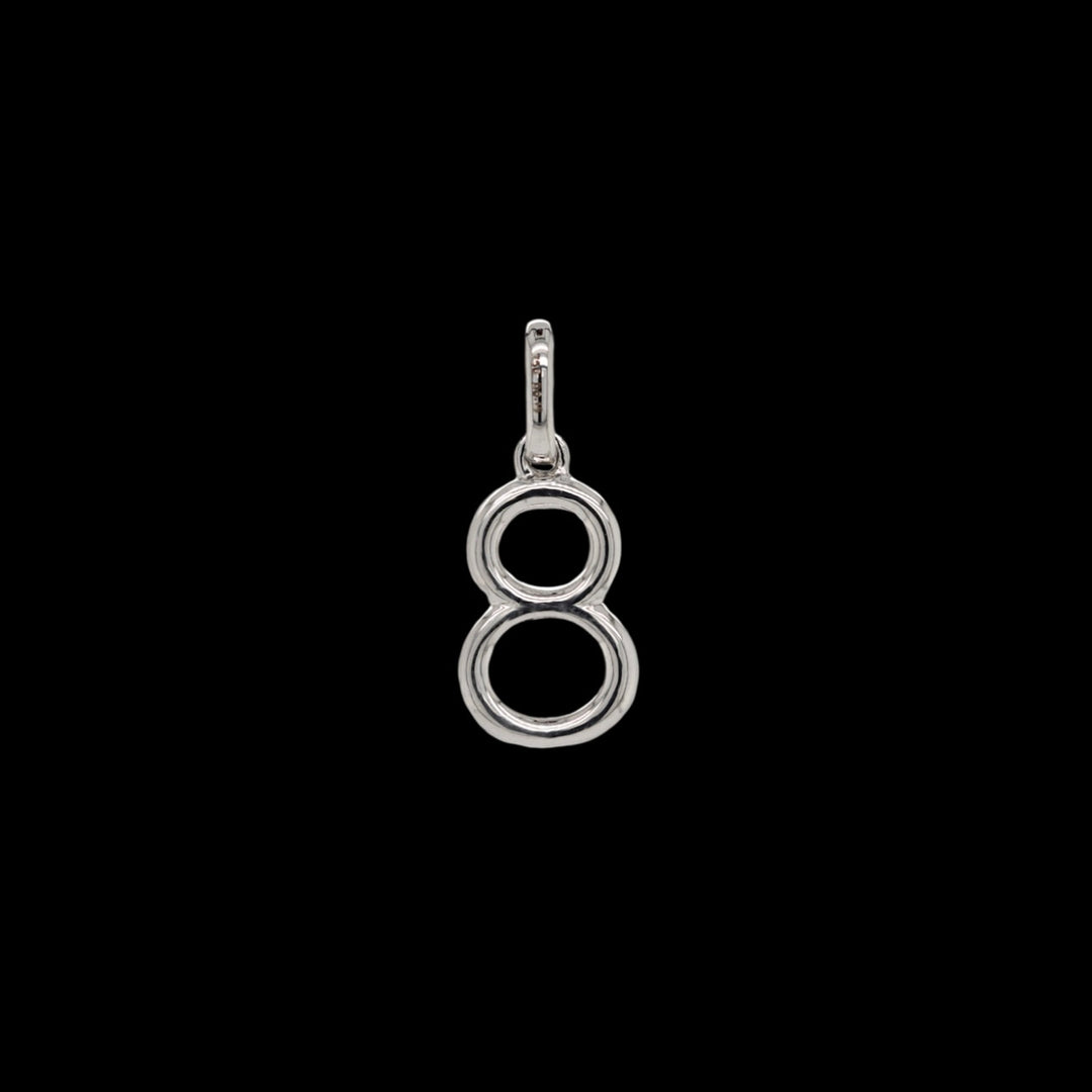 Number Pendant "8" | Weissgold