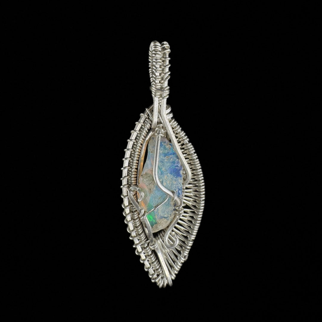 WIRE WRAP OPAL ÄTHIOPIEN ANHÄNGER