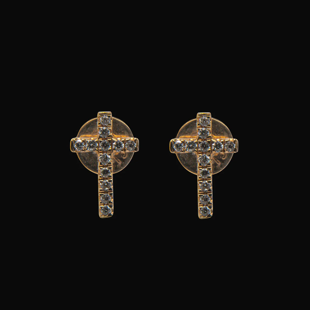CRUZ DE ORO DIAMANTE OHRSTECKER