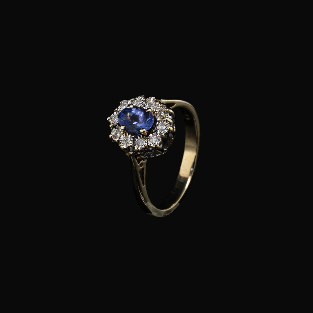 TANZANITA CON DIAMANTES RING