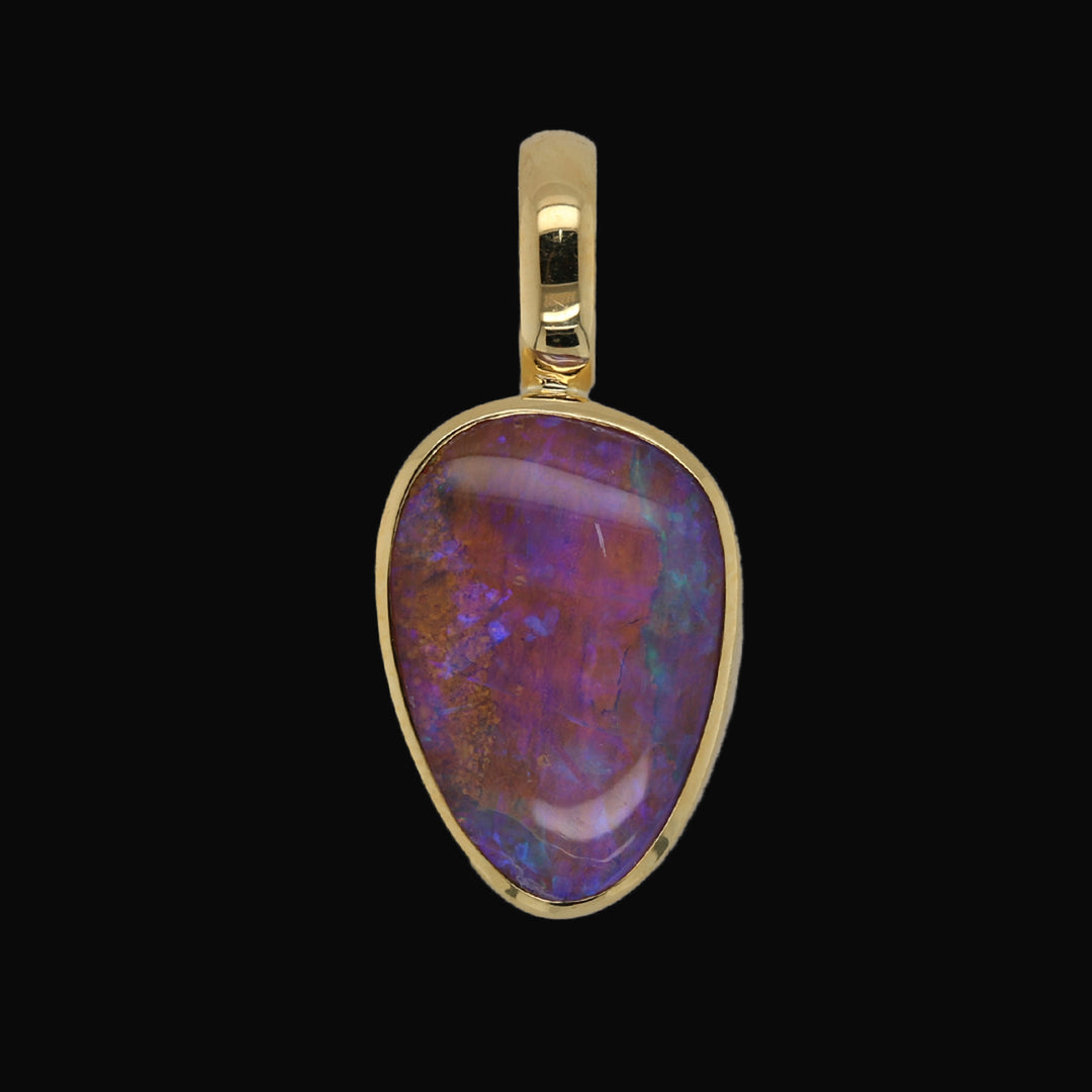 BOULDER-OPAL VIOLETA GOLDANHÄNGER