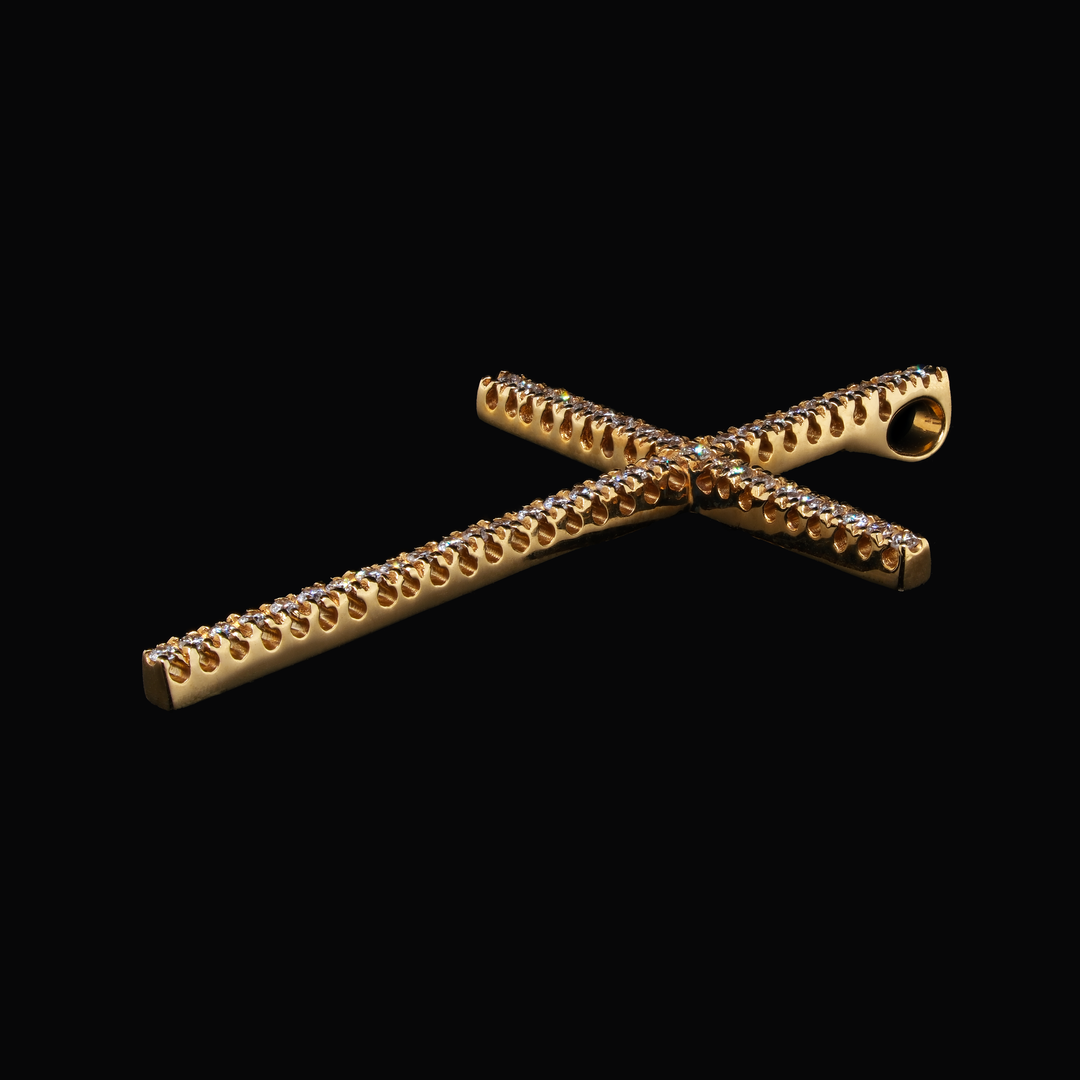 CRUZ CRISTO GRANDE 18K GELBGOLD