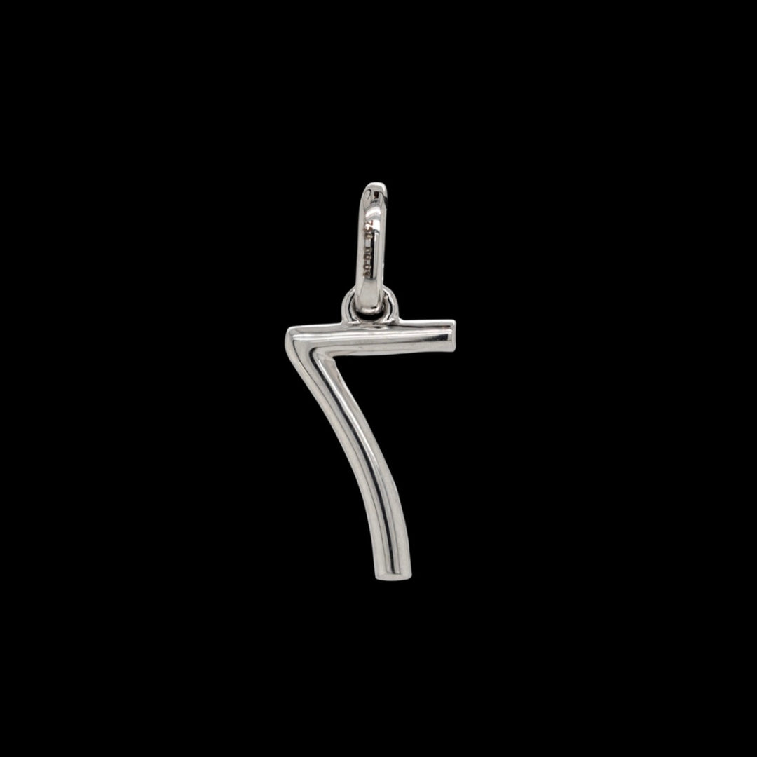 Number Pendant "7" | Weissgold